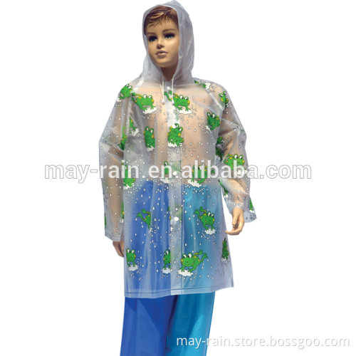 kid' raincoat with animal full printing